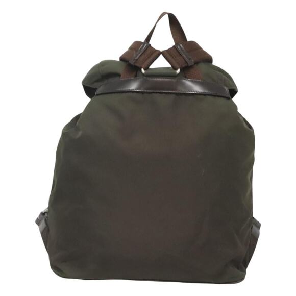 PRADA Backpack Nylon Khaki Silver - Picture 3 of 13